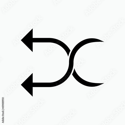Random Icon. Disordered Direction Symbol.    