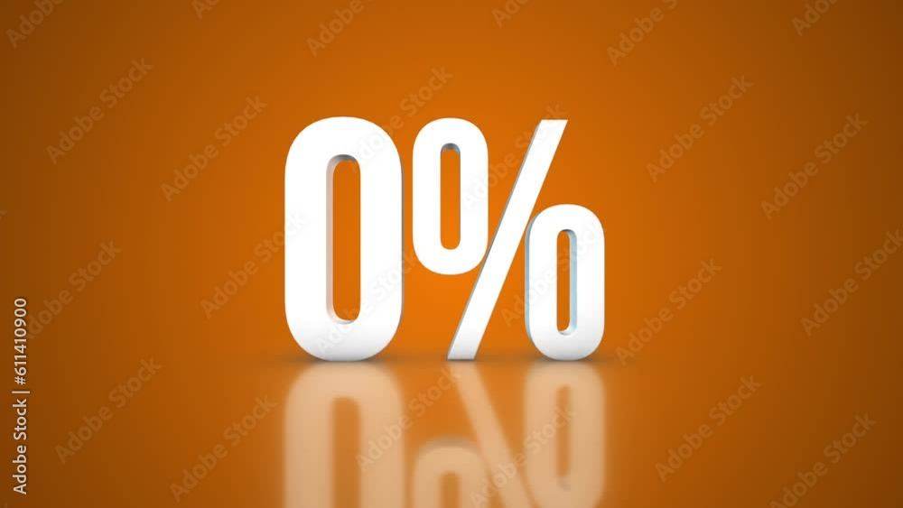 0% percent off 3d letters rotate animation, 4K 3d rendering isolated loop spinning 0% percent off 3d letters rotate animation, 4K 3d rendering isolated loop spinning