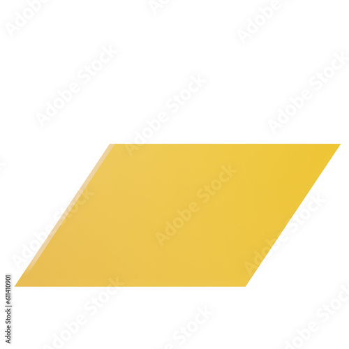 3d Parallelogram shape illustration