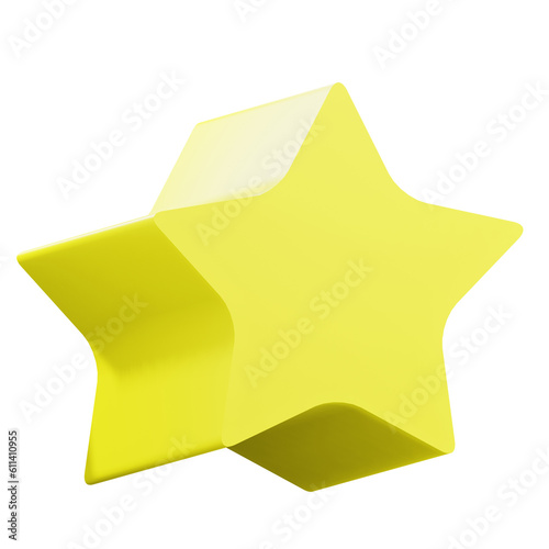 3d star pyramid shape illustration