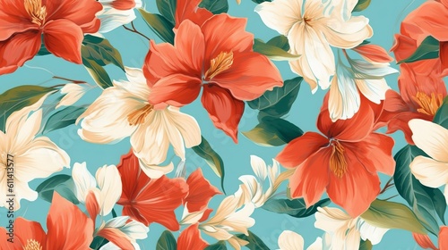 A Seamless Mosaic of Dainty Flowers  Delicate Beauty in a Repeating Pattern