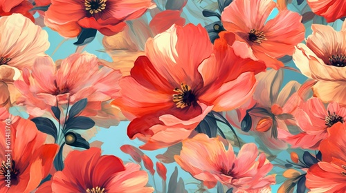 A Seamless Mosaic of Dainty Flowers  Delicate Beauty in a Repeating Pattern