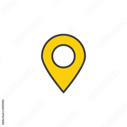 Location icon design with white background stock illustration