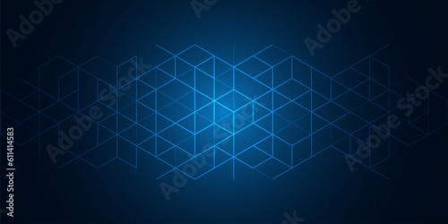 The graphic design elements with isometric shape blocks. Creative vector illustration of abstract geometric background
