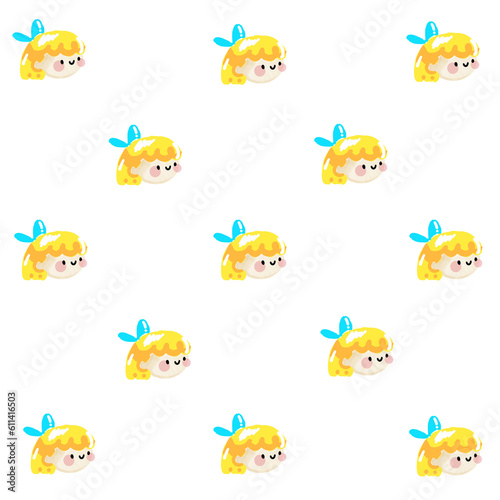A girl with yellow hair