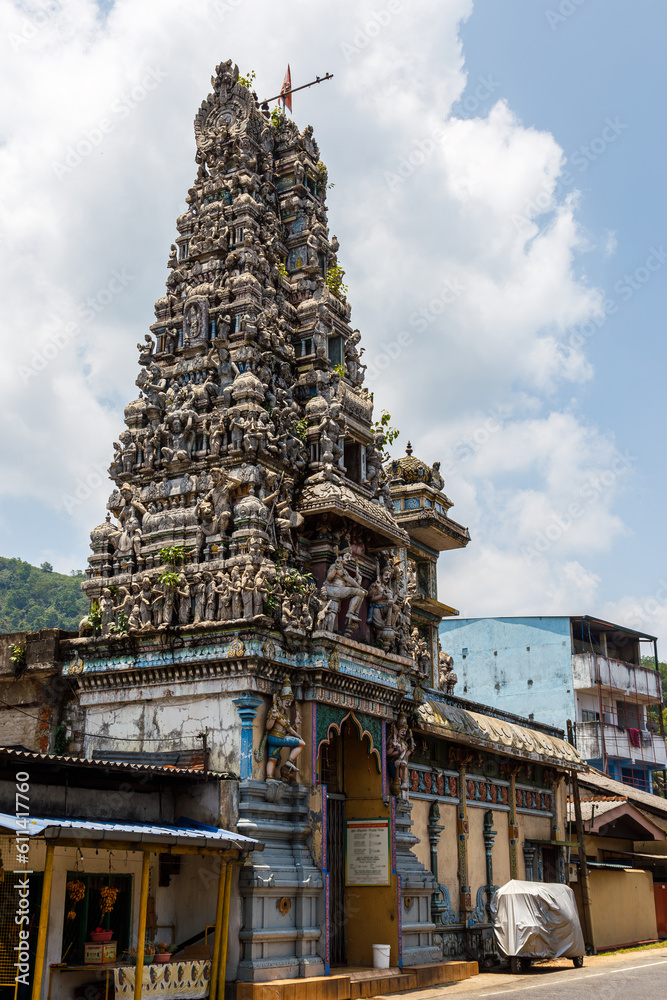 Hindu temple in the Ratnapura region of Sri Lanka