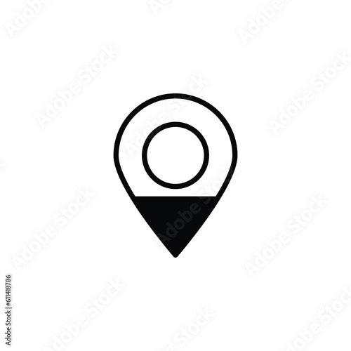 Location icon design with white background stock illustration