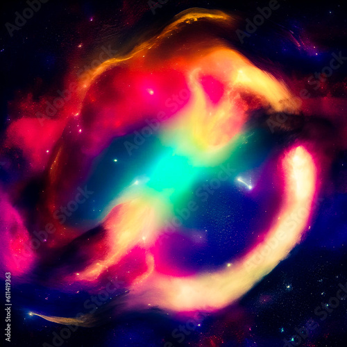 Color light created with Generative Ai technology