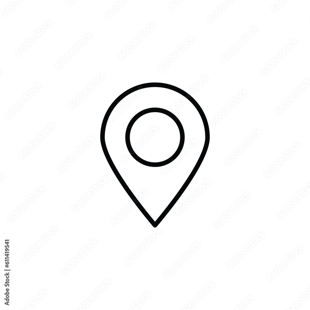 Location icon design with white background stock illustration Location icon design with white background stock illustration