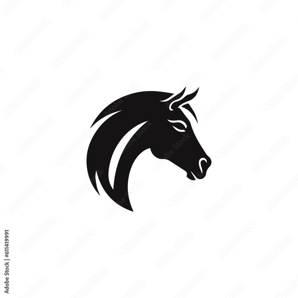 Naklejka premium Horse's head logo