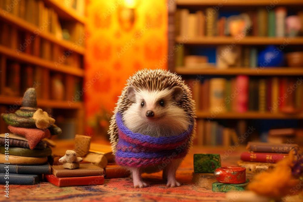 A pet hedgehog exploring a maze, showcasing its inquisitive and adventurous spirit.