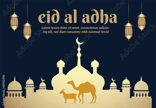 Vector of Ed al adha. poster and banner and all used design