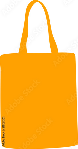 Yellow Tote Bag Illustration Vector