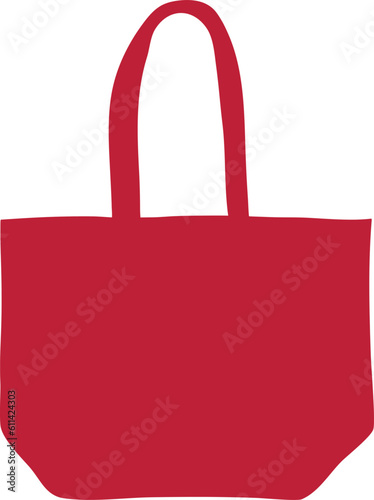 Red Tote Bag Illustration Vector