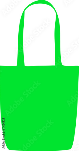 Light Green Tote Bag Illustration Vector