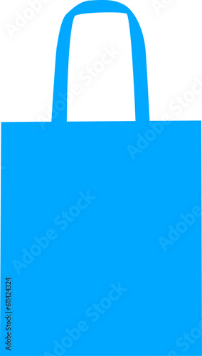 Blue Reushable Tote Bag Illustration Vector