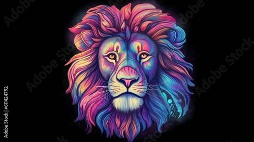 Mythical Male Lion Design Art 