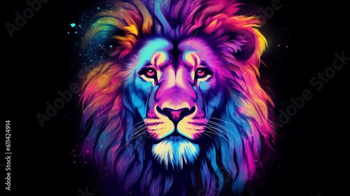 Mythical Male Lion Design Art 
