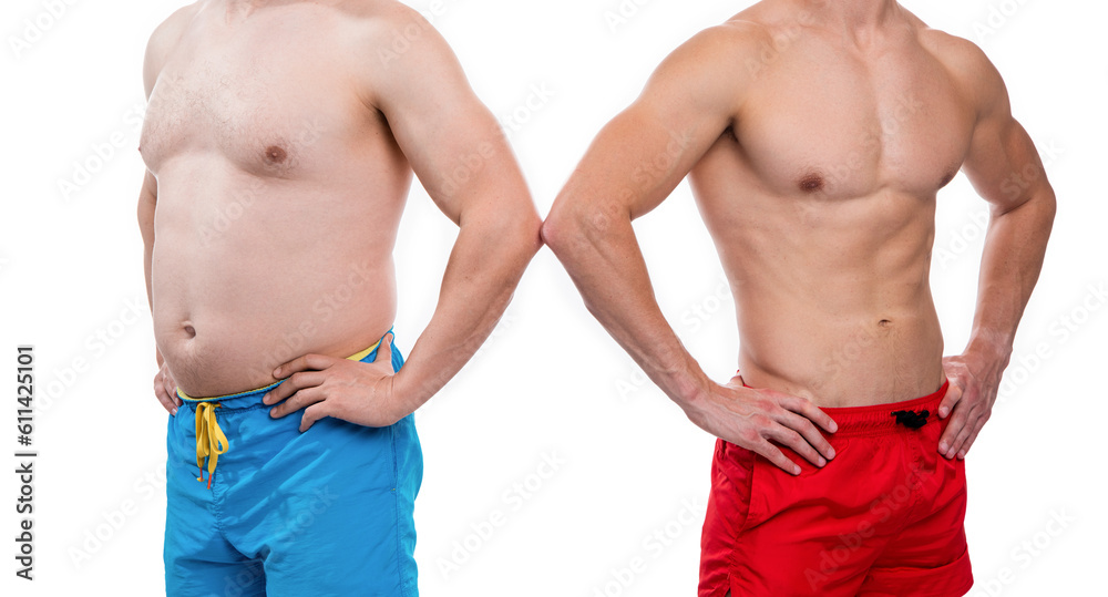 cropped models with before and after body comparison. photo of before and after body comparison cropped models with before and after body comparison. photo of before and after body comparison