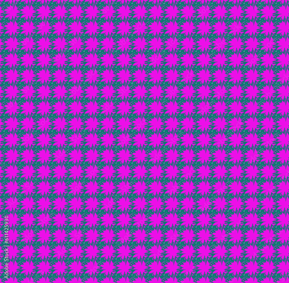 Original seamless vector texture in the form of purple patterns on a green background Original seamless vector texture in the form of purple patterns on a green background