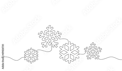 christmas snowflake line art style vector eps 10