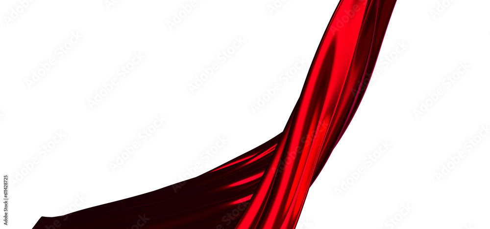 Abstract red cloth falling. Satin fabric flying in the wind Abstract red cloth falling. Satin fabric flying in the wind