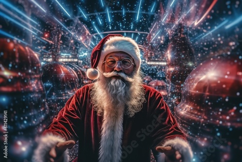 Santa Claus creating christmas happiness - Illustration created with generative ai © Rieth