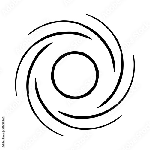 black vortex logo concept 