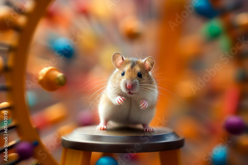 A hamster illustrating its active behavior.