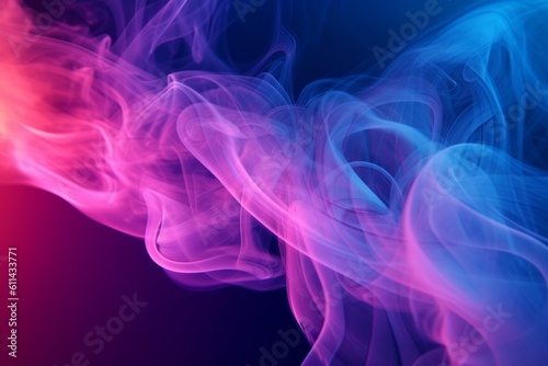 A pink and blue smoke background with a blue and pink smoke. Generative AI
