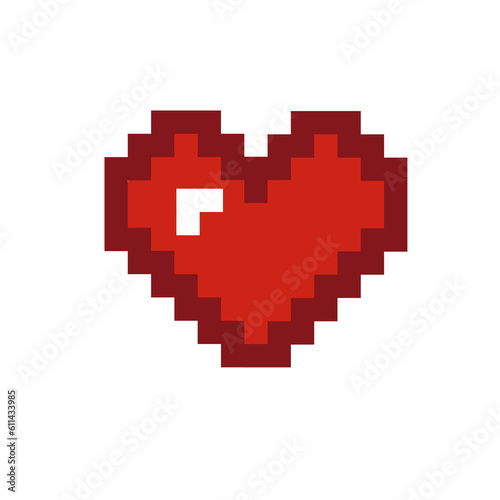 pixel art heart. love and valentine