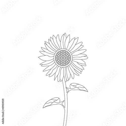 Sunflower Coloring Book For Adults