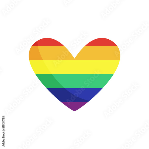 Free Download LGBTQ Pride love symbol. Heart shaped rainbow flag heart. Diversity representation. - GFXLoad