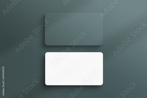 Modern business card mockup template with clipping path. Mock-up design for presentation branding, corporate identity, advertising, personal, stationery, graphic designers presentations. 3d Rendering.