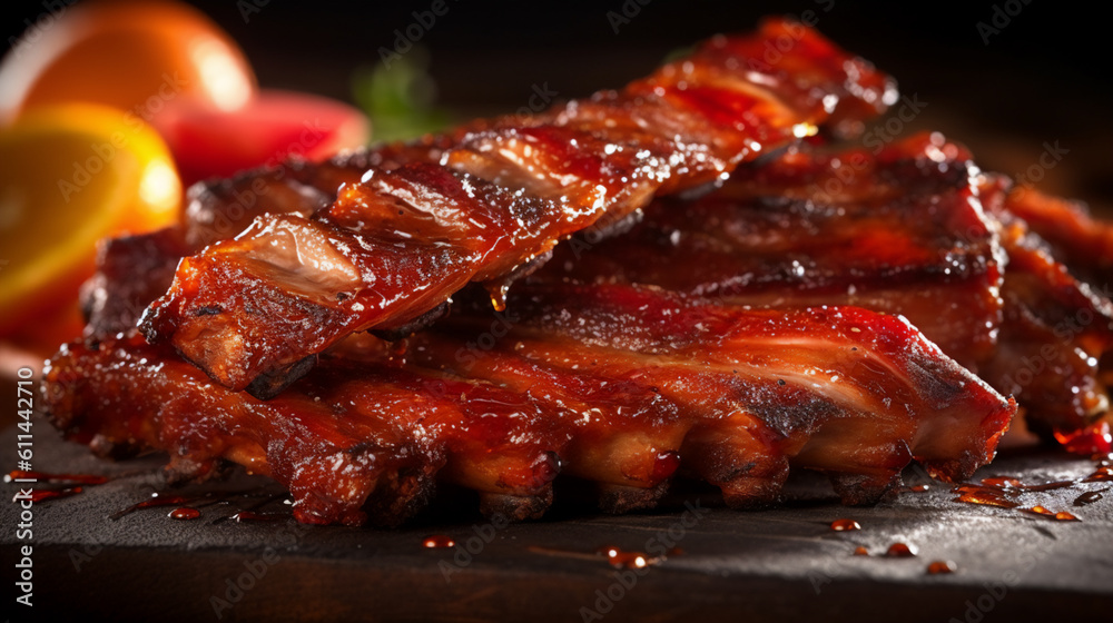 grilled meat on the grill grilled meat on the grill