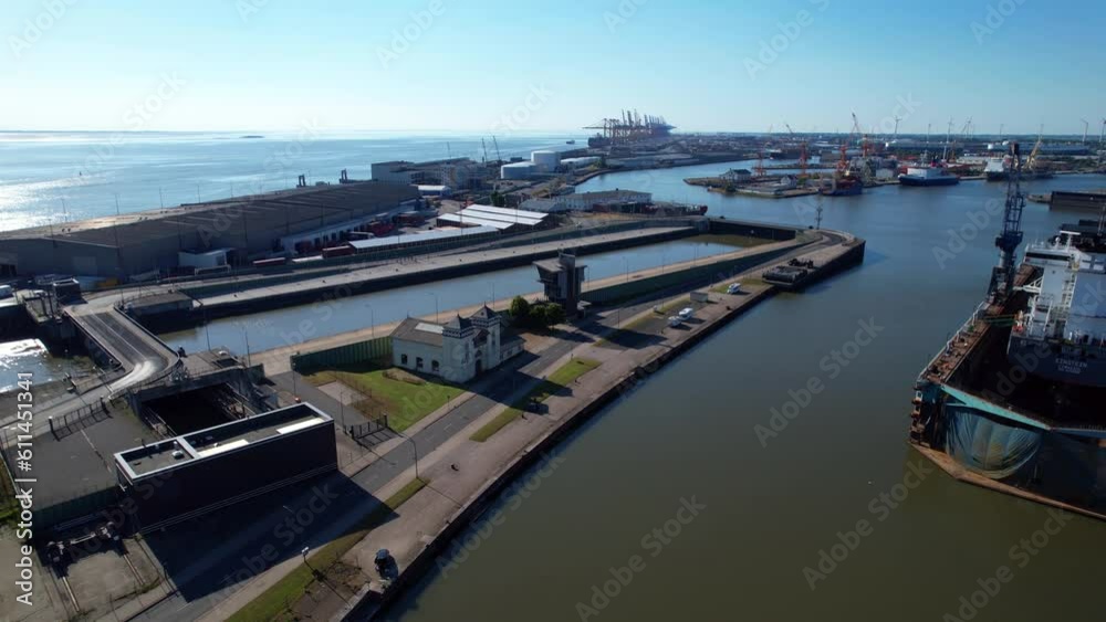 Bremerhaven - port facilities
Aerial view with the drone over the ports of Bremerhaven Bremerhaven - port facilities
Aerial view with the drone over the ports of Bremerhaven