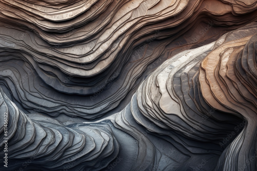 Obraz premium Harmonious blend of organic shapes and textures found in nature. Generative AI