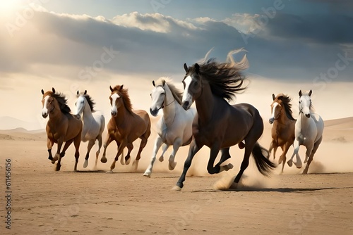 horses on the beach © Muhammad