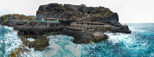 La Fajana, La Palma in the Canary Islands - Volcanic coastline of the beautiful Island of la Palma in the Canaries, Spain photo