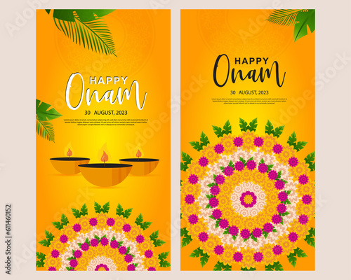 Onam, also known as the harvest festival of Kerala, is a significant celebration in South India. photo