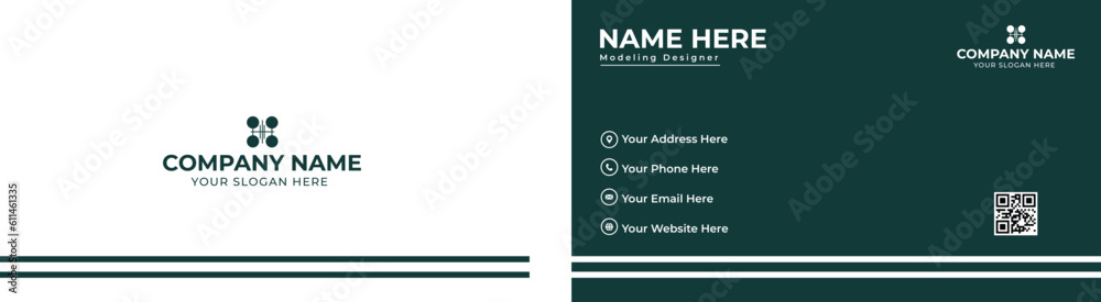Modern and Edgy High-Contrast Business Card Design