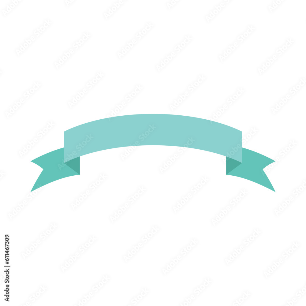 Blank Ribbons in Flat Style Vector Template Blank Ribbons in Flat Style Vector Template