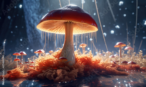 Fantasy mushroom in the forest