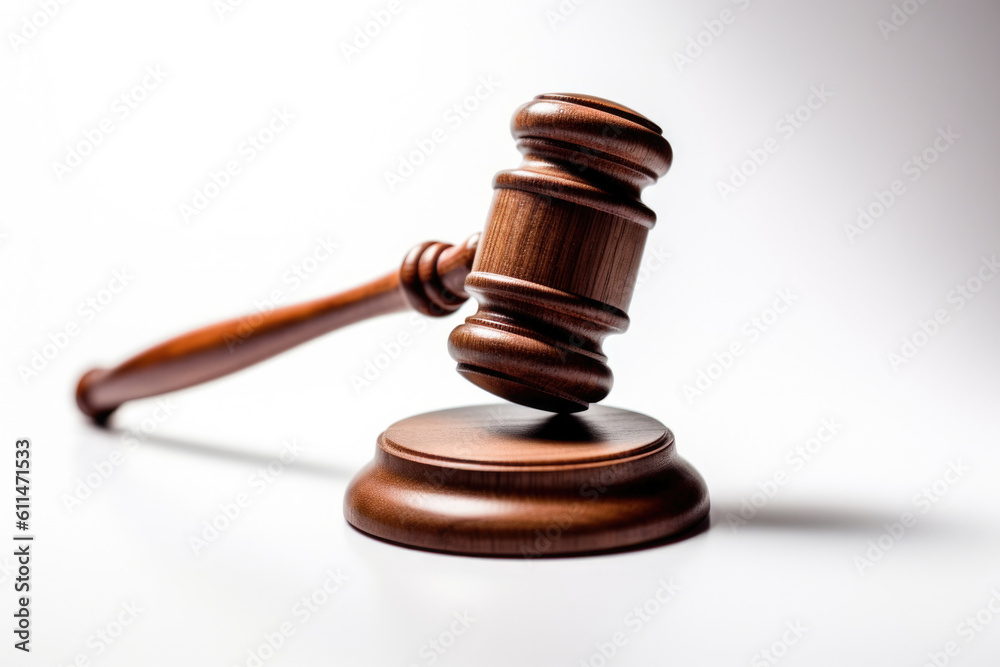 Gavel and Scale on White Background Gavel and Scale on White Background
