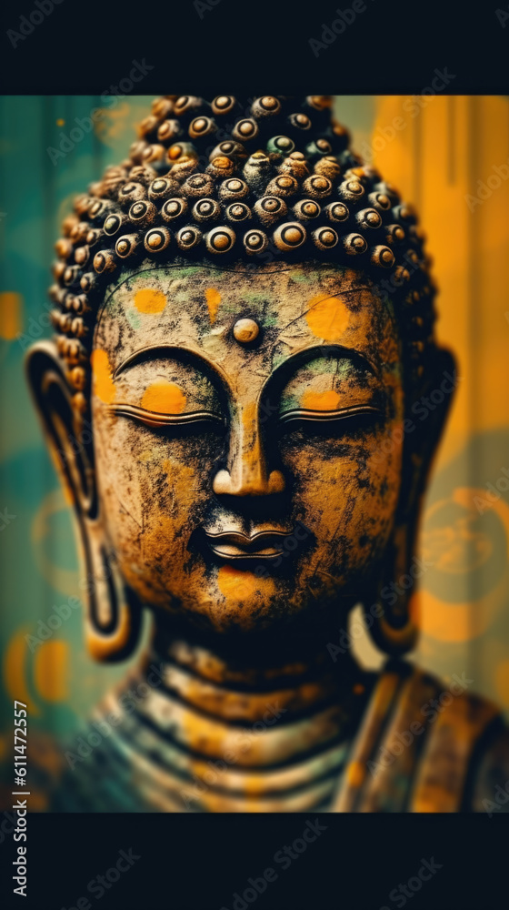Abstract Beautiful Buddha With copy space for text.