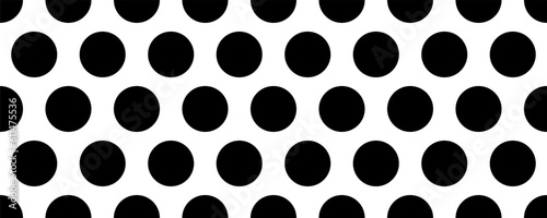 Black Dots polka seamless pattern