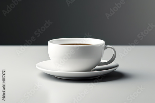 white mug on a platter generative ai