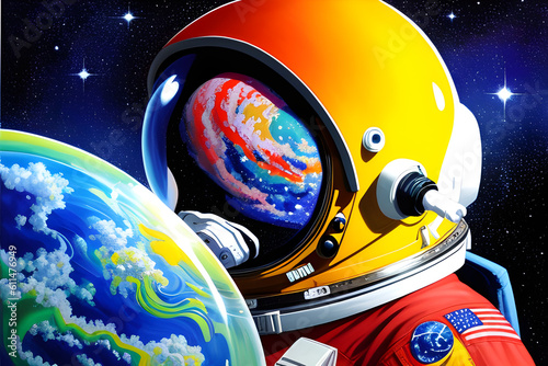 Astronaut Lookin Earth
