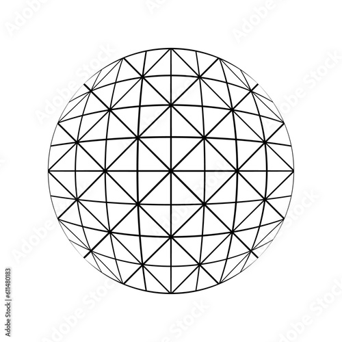 abstract 3d sphere with globe