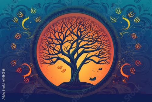 Traditional Sinhala and Hindu New Year background vector art illustration Sri Lankan Happy New Year. Generative AI